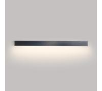 Aplique de Pared LED Lineal Regulable para Interiores, lámpara de Pared de Tira Larga de Metal Negro Mate, Industrial, Moderna, para Pasillo, Dormitorio, mesita de Noche, Cocina, baño, cabecero, porc