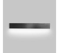 Aplique de Pared LED Lineal Regulable para Interiores, lámpara de Pared de Tira Larga de Metal Negro Mate, Industrial, Moderna, para Pasillo, Dormitorio, mesita de Noche, Cocina, baño, cabecero, porc
