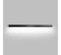 Aplique de Pared LED Lineal Regulable para Interiores, lámpara de Pared de Tira Larga de Metal Negro Mate, Industrial, Moderna, para Pasillo, Dormitorio, mesita de Noche, Cocina, baño, cabecero, porc
