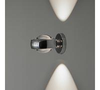 Aplique de pared LED LOOM DESIGN Optic, aluminio cromado, Ø 12 cm EC:EPREL:2069751
