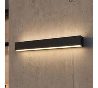 Aplique de pared LED Lucande Lengo, 50 cm, color antracita, luz hacia arriba y True
