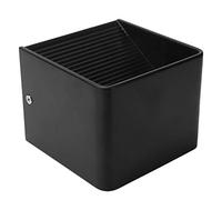 Aplique de pared LED Luces de arriba y abajo LED Aplique de pared exterior Impermeable IP65 Porche Pared de jardín Dormitorio Lámpara de cabecera AC85265V 3W (Concha negra Luz blanca cálida)