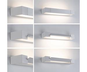 Aplique de pared LED Lucille de Paulmann, blanco, 40 cm, atenuable, IP44