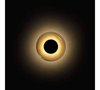 Aplique de pared LED MARSET Aura, Ø 18 cm, gris humo/transparente