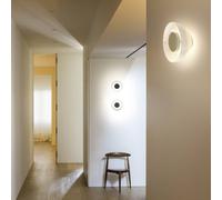 Aplique de pared LED MARSET Aura, Ø 18 cm, opalino