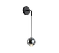 Aplique de Pared LED Moderno con Forma de Globo y Interruptor táctil - Lámpara con Cable de 7 W para Sala de Estar, Dormitorio y Pasillo - Iluminación Decorativa de Pared con 3 Modos de Color