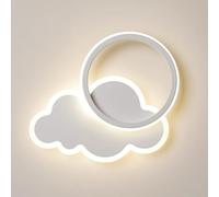 Aplique de pared LED moderno de 20 W, luz cálida de 3000 K, luces de nube creativas, lámpara de decoración interior minimalista blanca para dormitorio, mesita de noche, escalera, sala de estar, pasil