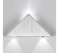 Aplique De Pared Led Moderno De 3 W, Luz De Pared con Diseño Triangular, Lámpara De Pared De Aluminio De Arriba A Abajo, Apliques De Pared para Decoración De Interiores para Dormitorio, Mesita De Noc