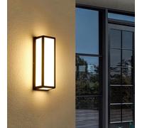 Aplique de pared LED moderno - Luminaria de aluminio impermeable para exteriores/interiores, antioxidante para porche, patio, jardín, dormitorio. Iluminación elegante para puerta principal en color n