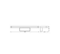 Aplique de pared LED OR ISC BAR de OSRAM, negra, 40 cm, IP44 CCT