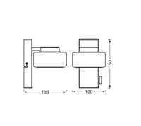 Aplique de pared LED OR LAME de OSRAM, cromada, metal, IP44, CCT