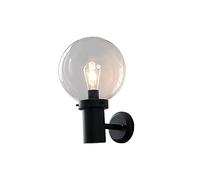 Aplique de Pared Led para Balcón, de Hierro Negro, con Pantalla de Cristal Esférica, Resistente Alua Ip55, Ideal para Escaleras Exteriores, Patios, Jardines Y Patios. Lámparas de Pared E27./20*28*40 c