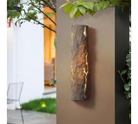 Aplique de Pared LED para Exteriores, 12 W, Acabado Antiguo, Resina de 38 cm para Porche y Patio, IP65, Resistente al Agua, Blanco cálido 3000 K, cableado.