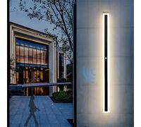 Aplique de pared LED para jardín exterior con sensor de movimiento, resistente al agua IP65, moderno, para villa, balcón y pasillo, 60 cm, luz natural, iluminación elegante para interiores y exterior