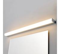 Aplique de pared LED Philippa de Lindby, angular, 89 cm, cromado, IP44 True