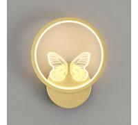 Aplique de Pared LED Redondo con diseño de Mariposa nórdica, Apliques Art déco con cableado, iluminación de Pared para Interiores, lámparas de Pared para Sala de Estar, Dormitorio y Escalera