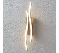 Aplique de pared LED Safia de Lindby, 45 cm, color níquel, metal