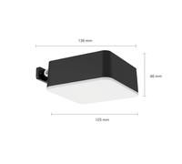 Aplique de pared LED solar Philips Vynce, cabezal 10,5 x 10,5 cm