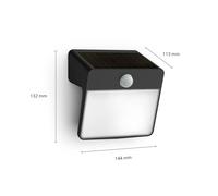 Aplique de pared LED solar Philips Yarixa, detector de movimiento