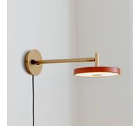 Aplique de pared LED UMAGE Asteria Long, naranja/latón, con enchufe EC:EPREL:1762872