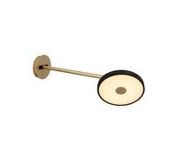 Aplique de pared LED UMAGE Asteria Long, negro/latón, con enchufe EC:EPREL:1762746