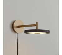 Aplique de pared LED UMAGE Asteria Short, negro/latón, enchufe True