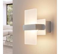 Lindby LED Lámpara de pared Yorick (Moderno) en Blanco hecho Plástico e.o. para Dormitorio (1 llama, aplique,
