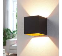 Aplique de pared LED Zuzana de Arcchio, angular, negro, 10 cm de ancho
