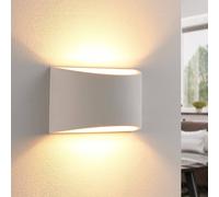Aplique de pared Lindby Heiko, 20cm, set de 2, arriba/abajo, escayola, blanco
