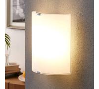 Aplique de pared Lindby Phil, blanco, altura del cristal 21cm, set de 2
