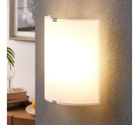 Aplique de pared Lindby Phil, blanco, cristal, altura 21cm, set de 3