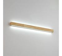 Aplique De Pared Lineal De Madera Aplique De Pared LED Largo Luz De Tocador De Baño Moderna, Aplique De Pared De Madera Arriba Abajo Apliques Decorativos De Cabecera Wabi Sabi para Dormitorio Pasillo