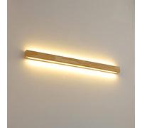 Aplique De Pared Lineal De Madera Aplique De Pared LED Largo Luz De Tocador De Baño Moderna, Aplique De Pared De Madera Arriba Abajo Apliques Decorativos De Cabecera Wabi Sabi para Dormitorio Pasillo