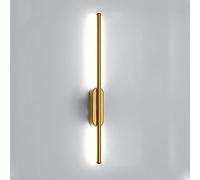 Aplique de pared lineal dorado, lámpara de pared de tira larga ultrafina, aplique de pared de flauta de metal con pantalla de silicona blanca, lámparas de pared LED modernas, luces de pared con