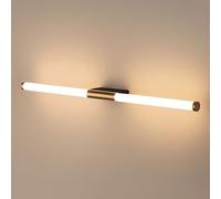 Aplique de pared lineal dorado moderno, lámpara de pared larga LED simple, lámpara de baño dorada sobre espejo, apliques de pared de tubo de acrílico para interiores para sala de estar, pasillo, mesit