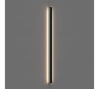 Aplique de pared lineal LED negro mate Lámpara de pared rectangular delgada moderna Lámpara de pared de dormitorio arriba abajo Cableado, Modo de 3 colores Accesorio de iluminación de pared de metal i