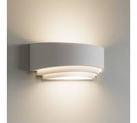 Aplique de pared Lucien de Lindby, blanco, yeso, se puede pintar, arriba/abajo, True