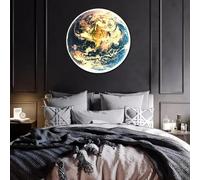 Aplique de Pared Lunar 3D, Lámpara LED Regulable Con Control Remoto, Luz de Luna Montada en Techo, Decoración Para Sala de Estar, Dormitorio, Pasillo