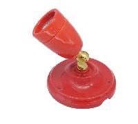 Aplique de pared LUR cerámico Rojo Latón