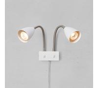 Aplique de pared Markslöjd Ciro, blanco, metal, enchufe, GU10