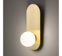 Aplique de pared Maytoni Bao, dorado/blanco, altura 31 cm, cristal, G9 True