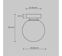 Aplique de pared Maytoni Basic form, negro, Ø 20 cm
