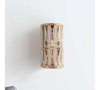 Aplique de pared Maytoni Facet, altura 25 cm, color dorado, cristal, E14 True