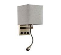 Aplique de pared metal color beige serie stephen 17cm