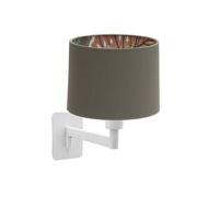 Aplique de pared metal color blanco serie tunez 22cm