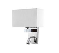 Aplique de pared metal color cromo serie gabriel 26cm