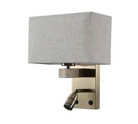 Aplique de pared metal color dorado serie gabriel 26cm