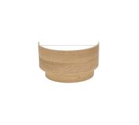 Aplique con pantalla madera clara modelo doble smile 1luz x e27 fabril