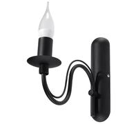 Lámpara de pared Minerva negra candelabro