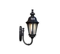 Aplique de Pared Minimalista Europeo para Exteriores, lámpara de Pared Impermeable, Farol de Cristal, decoración de Villa de jardín, Aplique de Pared Victoria, Accesorio de Aluminio, Acabado negr